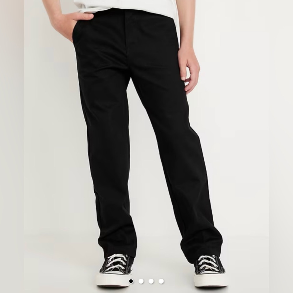 NWT Old Navy Kids Black Straight Leg Uniform Pants